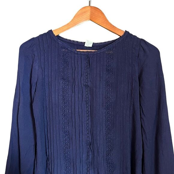 3 for $30! Gap navy long sleeve blouse - Picture 2 of 9